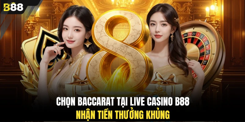 Chọn Baccarat tại Live Casino B88 nhận tiền thưởng khủng